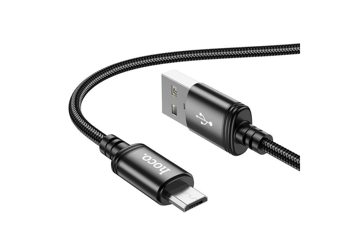 Кабель USB - MicroUSB HOCO X89 (черный) 2м