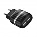 Сетевое зарядное устройство 2 USB 2400mAh + кабель iPhone 5/6/7 BOROFONE BA24A Vigor dual port charger set черный