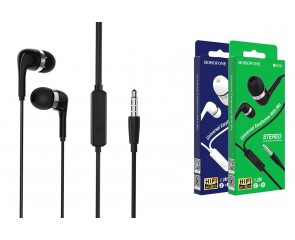Наушники вакуумные проводные BOROFONE BM39 Refined chat universal earphones (черный) Наушники вакуумные проводные BOROFONE BM39 Refined chat universal earphones (черный)