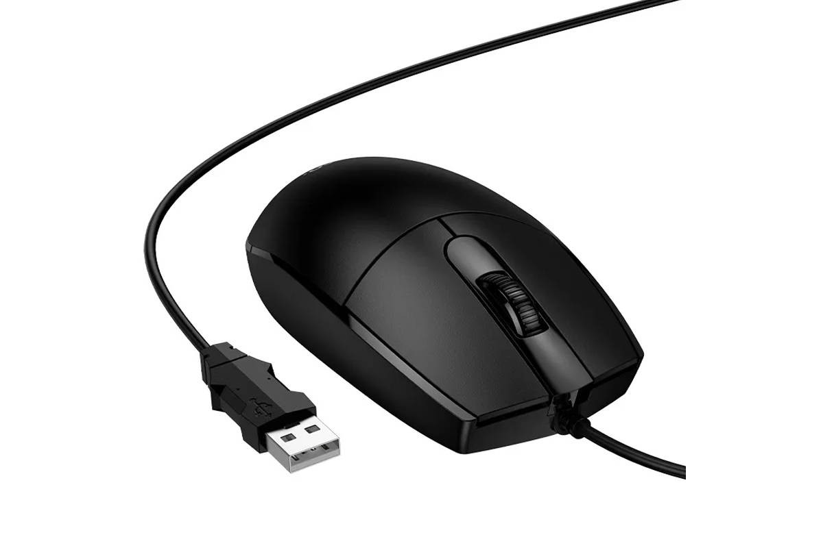 Мышь проводная HOCO GM50 League business wired mouse black