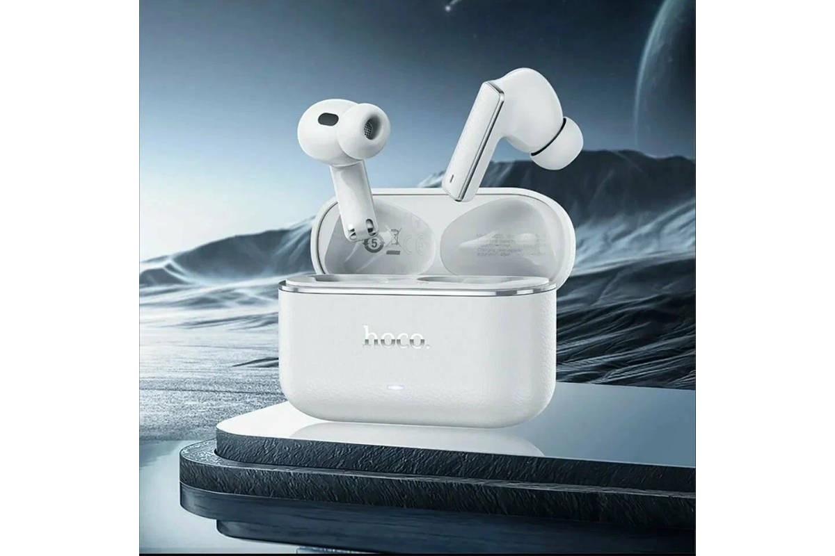 Наушники вакуумные беспроводные HOCO EQ35 Rhyme true wireless ANC+ENC six microphones noise reduction BT headset(App) (белый) Наушники вакуумные беспроводные HOCO EQ35 Rhyme true wireless ANC+ENC six microphones noise reduction BT headset(App) (белый)