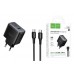 Сетевое зарядное устройство USB-C + кабель Type-C HOCO C158A Upgrade PD45W(1C1A) charger set (черный)